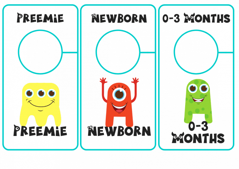 Free Printable Nursery Closet Dividers - Preemie Baby to 24 Months ...
