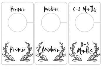 Free Printable Nursery Closet Dividers - Preemie Baby to 24 Months ...