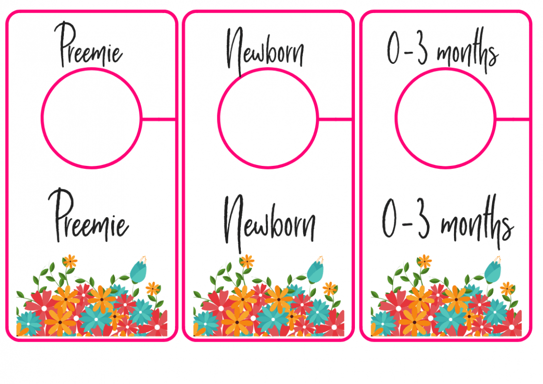 Free Printable Nursery Closet Dividers - Preemie Baby to 24 Months - Making of Mom